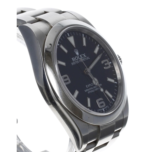 57 - Rolex Oyster Perpetual Explorer stainless steel gentleman's wristwatch, reference no. 214270, serial... 