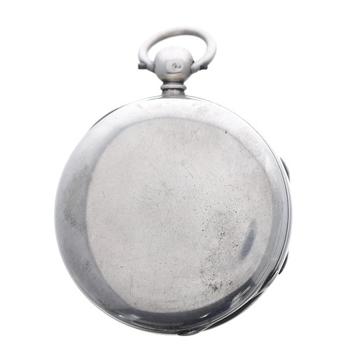 774 - Victorian silver verge pocket watch, Glasgow 1857, unsigned fusee movement no. 8643, with pierced en... 