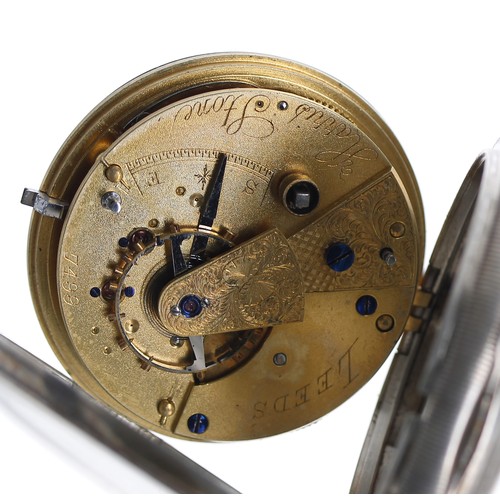 778 - Edwardian silver fusee lever pocket watch, Birmingham 1902, the movement signed Harris Stone, Leeds,... 