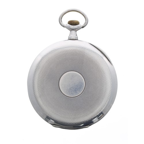 783 - Ulysse Nardin silver (0.900) lever dress pocket watch, the gilt frosted movement signed Ulysse Nardi... 