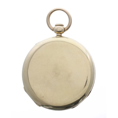 790 - LeCoultre & Francois 18ct centre seconds quarter repeating half hunter pocket watch, the gilt cy... 