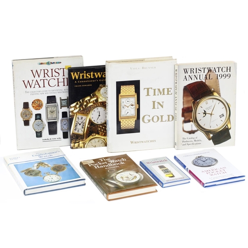 529 - Selection of books related to wristwatches and pocket watches to include The Wristwatch Almanac, The... 