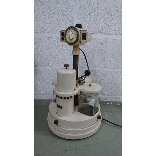 1046 - Elma watch cleaning machine, with three glass jars (untested and sold as seen)