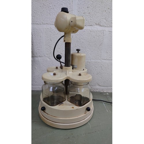 1046 - Elma watch cleaning machine, with three glass jars (untested and sold as seen)