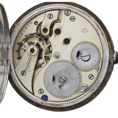 807 - Stauffer & Co. (S&Co.) Peerless silver (0.935) lever half hunter pocket watch, signed gilt f... 