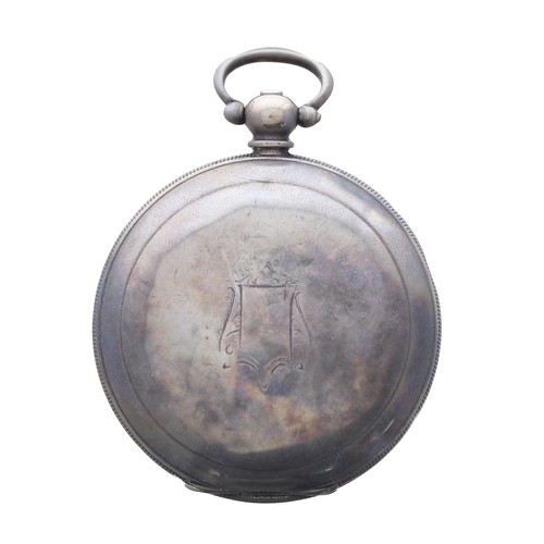 816 - Turkish Market silver (0.800) lever hunter pocket watch, the half plate movement signed and stamped ... 