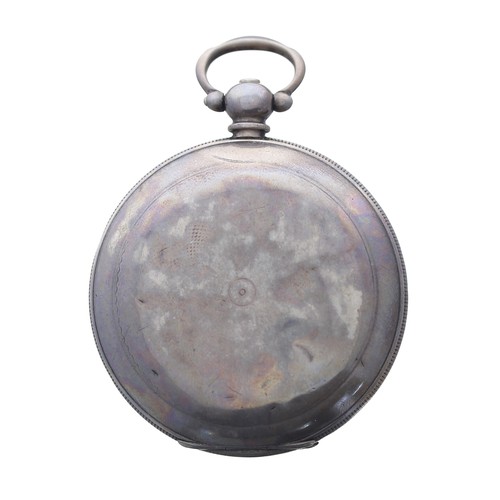 816 - Turkish Market silver (0.800) lever hunter pocket watch, the half plate movement signed and stamped ... 