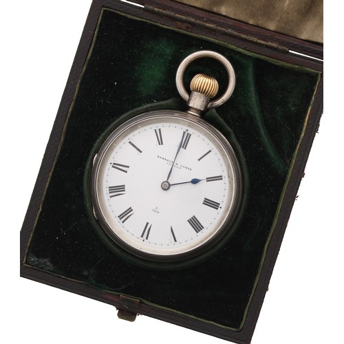 818 - Victorian silver fusee lever pocket watch, London 1881, the movement signed Barraud & Lunds, 41,... 