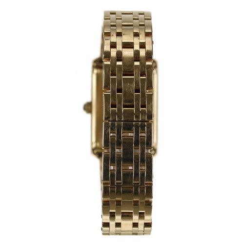 209 - Pamp 18ct and diamond rectangular wristwatch, case no. QTU.00xxx, circa 2001, 18ct rectangular dial,... 