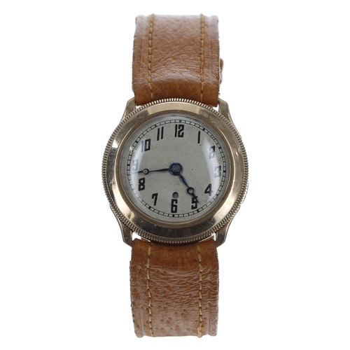 275 - Harwood Self Winding Watch Co. Ltd 9ct 'bumper' automatic mid-size gentleman's wristwatch, import ha... 