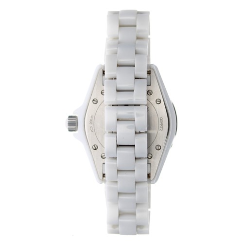 167 - Chanel J12 white ceramic lady's wristwatch, reference no. H1628, serial no. Z.G.N.18xxx, circa 2017,... 