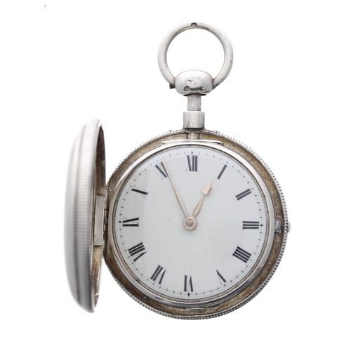 843 - George IV silver quarter repeating hunter pocket watch, London 1823, the movement signed John Grant,... 