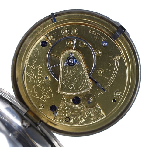 846 - Victorian 'Patent Lever' silver pair cased pocket watch, Birmingham 1838, the fusee movement signed ... 