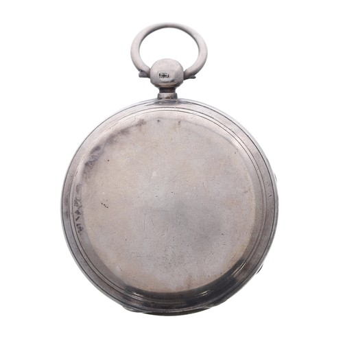 848 - Victorian silver fusee lever pocket watch, London 1884, unsigned movement, no. 62156, with engraved ... 