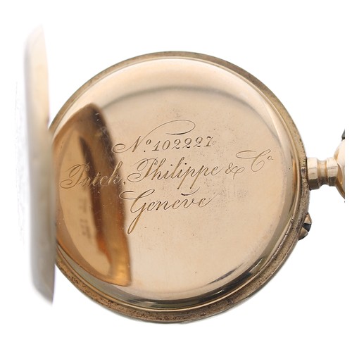 849 - Patek Philippe & Co, Genéve 18ct lever pocket watch, movement no. 102227, case no. 214931, pin-s... 