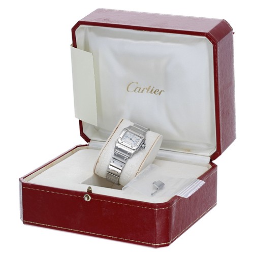 112 - Cartier Santos Galbee stainless steel lady's wristwatch, reference no. 1565, serial no. 5162xxCD, si... 