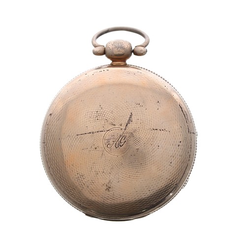 1000 - 19th century silver-gilt fusee lever pocket watch, London 1823, the movement with a bell shaped bala... 