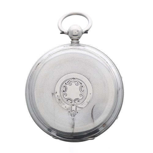 856 - Edwardian silver fusee lever pocket watch, Chester 1906, the movement signed H. Lewis, Withernsea, n... 