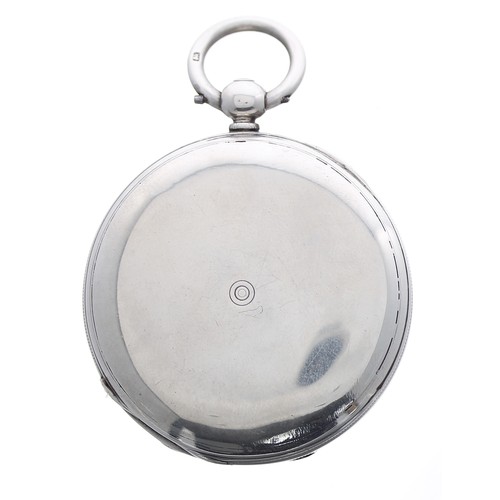 857 - Victorian silver fusee lever hunter pocket watch, London 1872, the movement signed James Blackhurst,... 