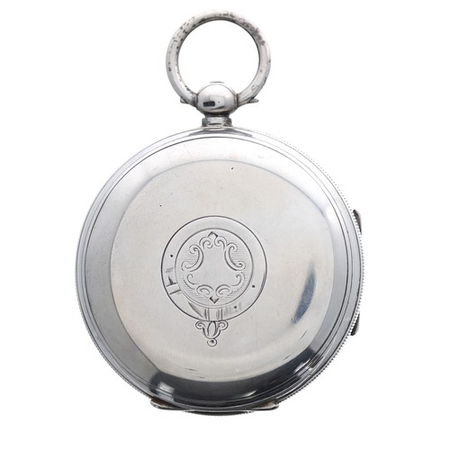 859 - Edwardian silver lever pocket watch, Chester 1905, the movement inscribed 'Guaranteed English Lever'... 