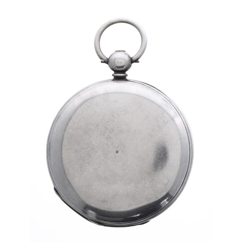 990 - Victorian silver fusee lever hunter pocket watch, London 1859, signed Brock, George Street, Portman ... 