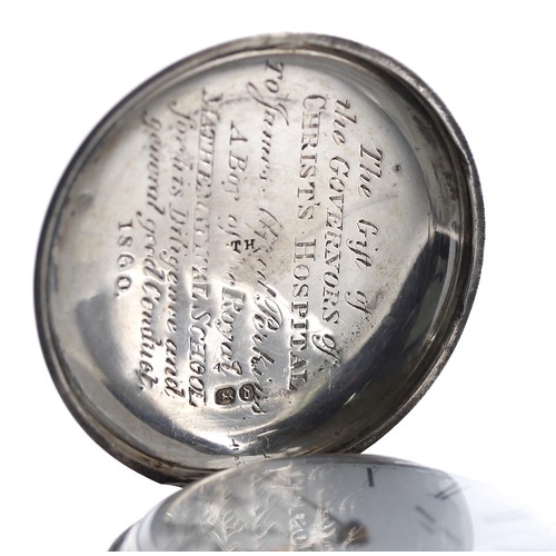 990 - Victorian silver fusee lever hunter pocket watch, London 1859, signed Brock, George Street, Portman ... 