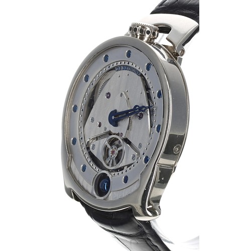 164 - Fine De Bethune DBS 'Spherical Moon Phase' 18ct white gold gentleman's wristwatch, reference no. DBS... 