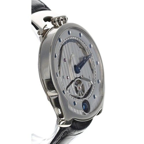 164 - Fine De Bethune DBS 'Spherical Moon Phase' 18ct white gold gentleman's wristwatch, reference no. DBS... 