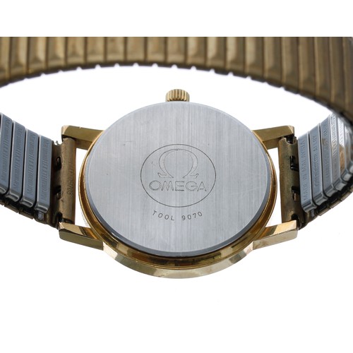 21 - Omega gold plated and stainless steel gentleman's wristwatch, reference no. 136 0104, serial no. 414... 