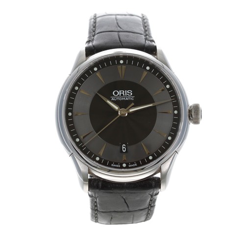 147 - Oris Artelier Date automatic stainless steel gentleman's wristwatch, reference no. 7591, black two t... 