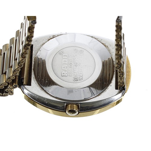 159 - Rado DiaStar automatic gold plated and stainless steel gentleman's wristwatch, reference no. 636.031... 