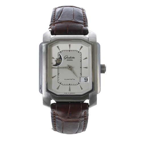 204 - Glashutte Original Senator Karree automatic stainless steel gentleman's wristwatch, serial no. 05xx,... 