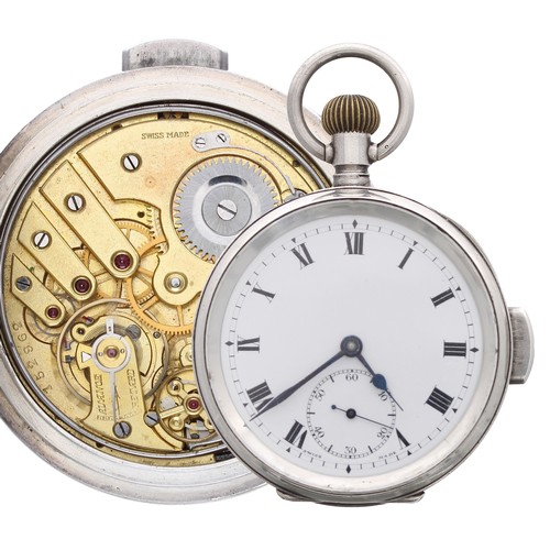 674 - Swiss silver minute repeating pocket watch, import hallmarks Glasgow 1962, gilt movement, no. 152962... 