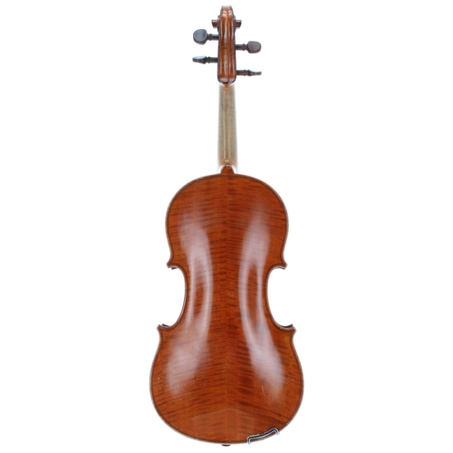 2421 - Violin labelled Giuseppe Maravelli, Fecit Anno 1904, the two piece back of faint medium curl wi... 