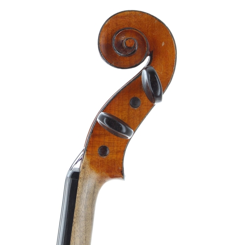 2421 - Violin labelled Giuseppe Maravelli, Fecit Anno 1904, the two piece back of faint medium curl wi... 