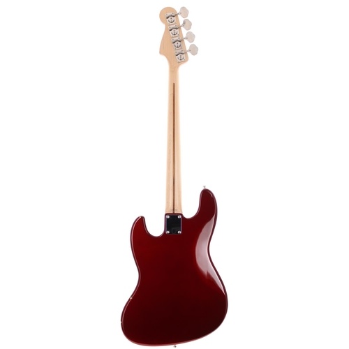 1 - Fender Aerodyne Jazz Bass guitar, made in Japan (1995-1996); Body: wine red metallic, large blemishe... 