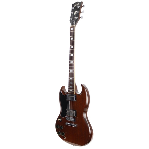 110 - 1978 Gibson SG standard left handed electric guitar, made in the USA; Body: walnut finished mahogany... 