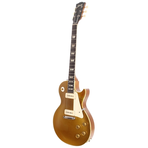 120 - 1953 Gibson Les Paul Model electric guitar, made in USA; Body: gold top upon mahogany body, gold ref... 