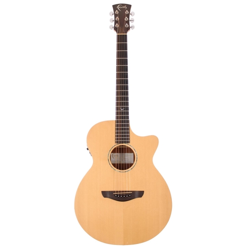 242 - 2018 Faith Venus Electrocut acoustic guitar, made in Indonesia; Back and sides: solid Indonesian mah... 