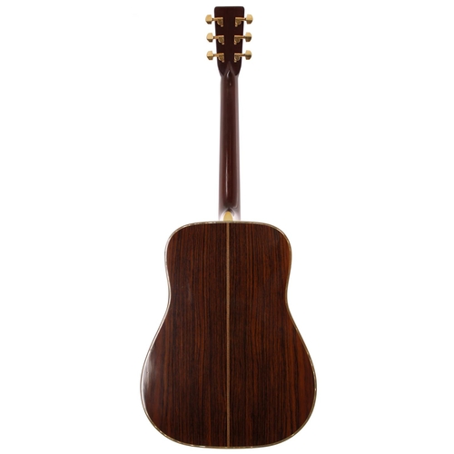 178 - 1990 Martin D-45 acoustic guitar, made in USA; Back and sides: Indian rosewood, a few light surface ... 