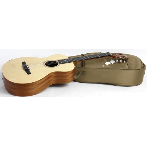 219 - 2020 Taylor Academy 12E-N nylon string electro-acoustic guitar; Body: sapele; Top: natural spruce wi... 