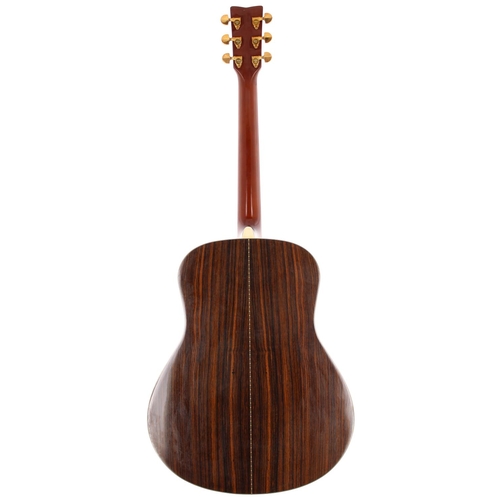 222 - Yamaha LD-10 acoustic guitar; Back and sides: Indian rosewood; Top: natural spruce, a few minor mark... 