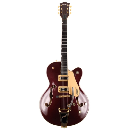 225 - 2017 Gretsch Electromatic G5420TG hollow body electric guitar, made in Korea; Body: red/green metall... 