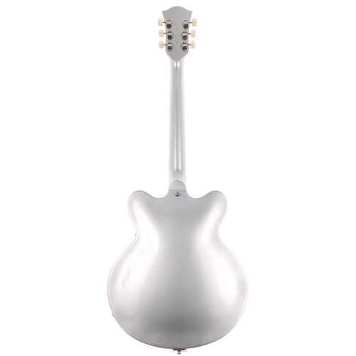 236 - Hofner Contemporary Limited Verythin Standard-CT semi-hollow body electric guitar; Body: silver meta... 