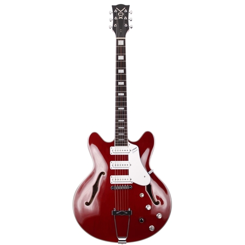 237 - 2020 Vox Bobcat S66 hollow body electric guitar, made in Korea; Body: cherry red finish; Neck: good;... 