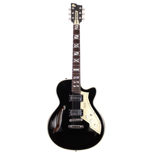 238 - Peerless Retromatic P3 semi-hollow body electric guitar, made in Korea; Body: black finish, finish d... 