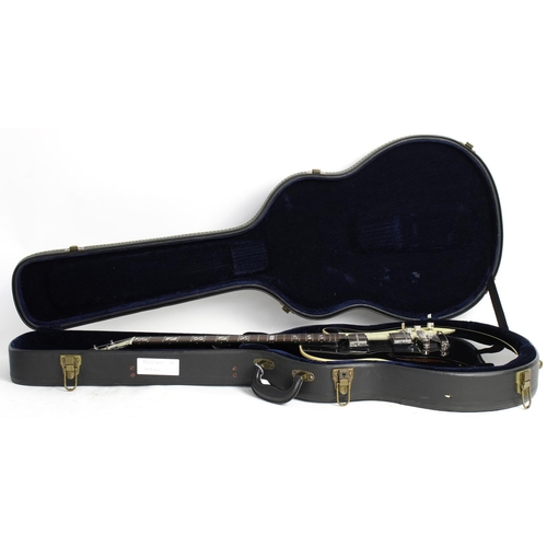 238 - Peerless Retromatic P3 semi-hollow body electric guitar, made in Korea; Body: black finish, finish d... 