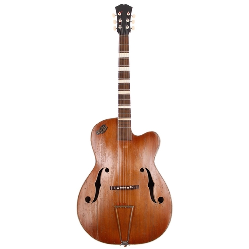 241 - 1950s Martin Coletti archtop guitar; Back and sides: maple, scratches and dings as to be expected fo... 