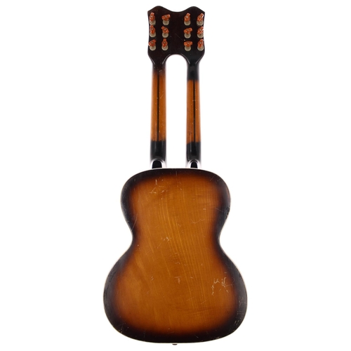 269 - Rare Ricardo Duo twin neck acoustic guitar, made by Edward Richardson, Nottingham, circa 1933; Back ... 