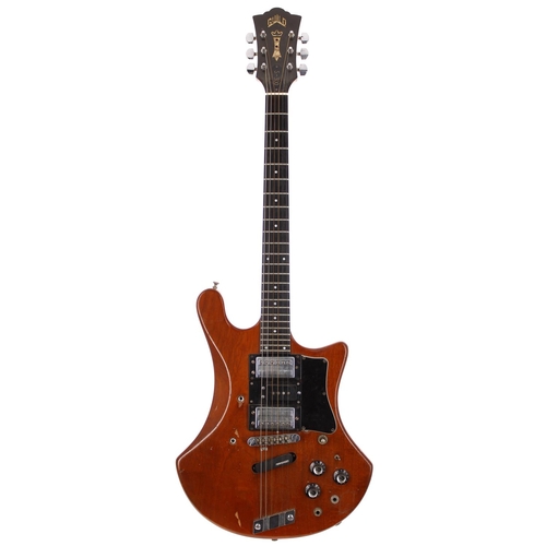 519 - Ray Majors - heavily modified 1977 Guild S-300 electric guitar, made in USA; Body: natural mahogany,... 